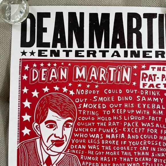 Art Archival Quality Print Dean Martin Rat Pack Wall Hanging Poster - Picture 6 of 7